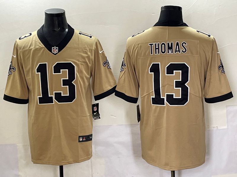Men 2025 New Orleans Saints #13 Thomas Yellow Limited NFL Jersey style 01